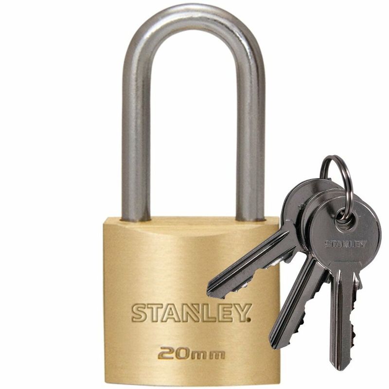 Casa si Gradina - Constructii - Feronerie si accesorii - Lacate - Lacat cu cheie Stanley Alama Arc (2 cm) - Infinity.ro