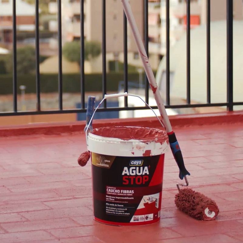 Casa si Gradina - Constructii - Hidroizolatii - Hidroizolatii si accesorii - Hidroizolant Ceys Aguastop Rosu Cauciuc 5 kg - Infinity.ro