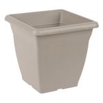 Casa si Gradina - Gradinarit si plante - Plante si ghivece - Ghivece si suporturi - Ghiveci plastic, model linii, culoare mocca, dimensiuni 32 x 32 x 30cm, capacitate 17l - Infinity.ro