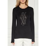 Fashion, accesorii si bijuterii - Femei - Imbracaminte femei - Camasi si bluze femei - Bluza dama Armani Exchange 6DYT05, S INTL, Negru - Infinity.ro