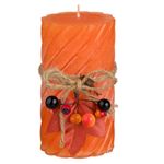 Casa si Gradina - Decoratiuni - Aromaterapie si lumanari - Lumanari si candele - Lumanare decorativa, model reliefat berries, portocaliu, 6.5 x 12cm, parafina - Infinity.ro
