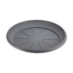 Casa si Gradina - Gradinarit si plante - Plante si ghivece - Ghivece si suporturi - Farfurie ghiveci, plastic, diametru 37 cm, antracit - Infinity.ro