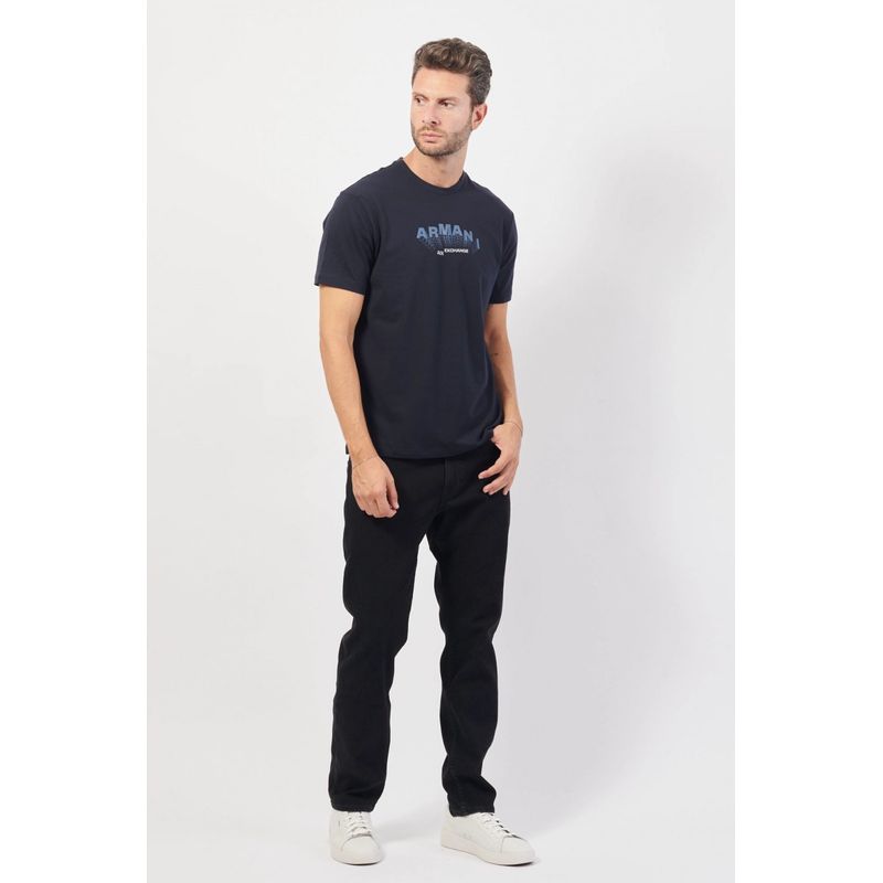 Fashion, accesorii si bijuterii - Barbati - Imbracaminte - Tricouri si bluze barbati - Tricou barbati Armani Exchange 6DZTHV,  L INTL, Bleumarin - Infinity.ro