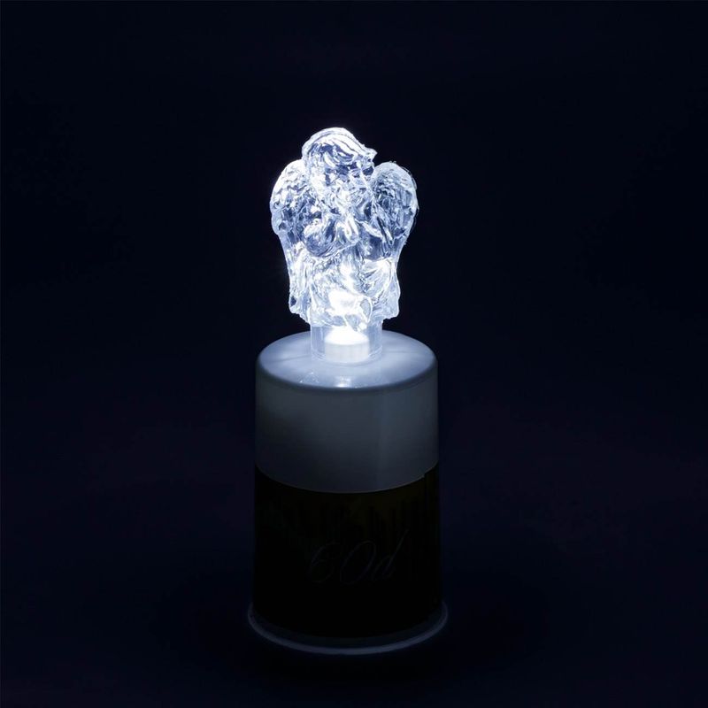 Casa si Gradina - Decoratiuni - Aromaterapie si lumanari - Lumanari si candele - Lumanare decorativa led, ingeras, plastic, alb, 5 x 14 cm, baterii incluse - Infinity.ro