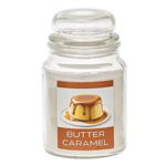 Casa si Gradina - Decoratiuni - Aromaterapie si lumanari - Lumanari si candele - Lumanare parfumata sticlata, butter caramel, alb, 9.5 x 17cm, timp ardere 65 ore - Infinity.ro
