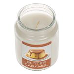 Casa si Gradina - Decoratiuni - Aromaterapie si lumanari - Lumanari si candele - Lumanare parfumata sticlata, butter caramel, alb, 9.5 x 17cm, timp ardere 65 ore - Infinity.ro