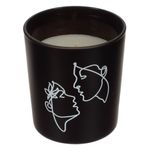 Casa si Gradina - Decoratiuni - Aromaterapie si lumanari - Lumanari si candele - Lumanare parfumata, model fete albe, culoare alb si negru, diametru 7 x 8cm - Infinity.ro