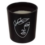 Casa si Gradina - Decoratiuni - Aromaterapie si lumanari - Lumanari si candele - Lumanare parfumata, model fete albe, culoare alb si negru, diametru 7 x 8cm - Infinity.ro