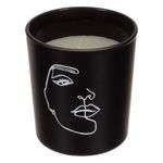 Casa si Gradina - Decoratiuni - Aromaterapie si lumanari - Lumanari si candele - Lumanare parfumata, model fete albe, culoare alb si negru, diametru 7 x 8cm - Infinity.ro