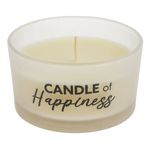 Casa si Gradina - Decoratiuni - Aromaterapie si lumanari - Lumanari si candele - Lumanare parafina, candle of happiness, ecru, 9 x 5cm, aroma salted caramel - Infinity.ro