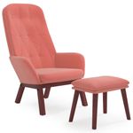 Casa si Gradina - Mobilier - Scaune si fotolii - Fotolii - Fotoliu de relaxare cu taburet, roz, catifea - Infinity.ro
