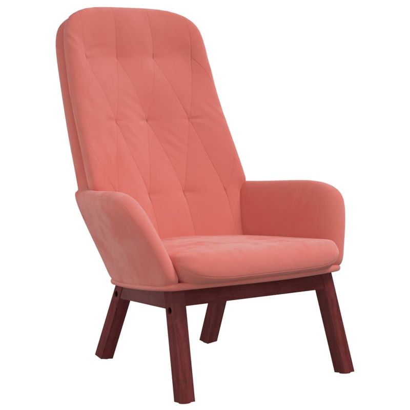 Casa si Gradina - Mobilier - Scaune si fotolii - Fotolii - Fotoliu de relaxare cu taburet, roz, catifea - Infinity.ro
