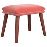 Casa si Gradina - Mobilier - Scaune si fotolii - Fotolii - Fotoliu de relaxare cu taburet, roz, catifea - Infinity.ro