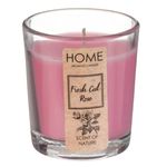 Casa si Gradina - Decoratiuni - Aromaterapie si lumanari - Lumanari si candele - Lumanare decorativa aromatica, fresh cut, parafina, pahar sticla, culoare roz, diametru 5.3cm, inaltime 6.3cm - Infinity.ro