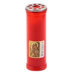 Casa si Gradina - Decoratiuni - Aromaterapie si lumanari - Lumanari si candele - Lumanare decorativa, altfel, imagine maica domnului, rosu, 7.2 x 21cm, timp ardere 70 ore - Infinity.ro