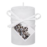 Casa si Gradina - Decoratiuni - Aromaterapie si lumanari - Lumanari si candele - Lumanare decorativa, model cotton, timp ardere 15 ore, diametru 5 cm, inaltime 7.5 cm, parafina, alb - Infinity.ro