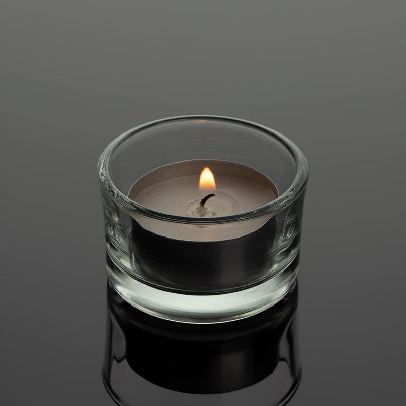 Casa si Gradina - Decoratiuni - Aromaterapie si lumanari - Suporturi lumanari - Suport lumanare, rotund, sticla, transparent, dimensiuni 5.2 x 3.2cm - Infinity.ro