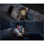 Laptop, Telefoane si Tablete - Laptopuri si accesorii - Accesorii Laptop - Standuri/Coolere notebook - Masuta Laptop Multifunctionala Saiji, 540mm x 330mm x 100mm, Lumina LED, 3 Ajustari Luminozitate, Negru - Infinity.ro