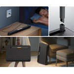 Laptop, Telefoane si Tablete - Laptopuri si accesorii - Accesorii Laptop - Standuri/Coolere notebook - Masuta Laptop Multifunctionala Saiji, 540mm x 330mm x 100mm, Lumina LED, 3 Ajustari Luminozitate, Negru - Infinity.ro