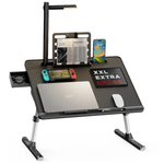 Laptop, Telefoane si Tablete - Laptopuri si accesorii - Accesorii Laptop - Standuri/Coolere notebook - Masuta Laptop Multifunctionala Saiji, 600mm x 450mm, 4 Unghiuri de Reglare Suprafata, 5 Nivele de Inaltime Reglabile - Infinity.ro