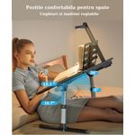 Laptop, Telefoane si Tablete - Laptopuri si accesorii - Accesorii Laptop - Standuri/Coolere notebook - Masuta Laptop Multifunctionala Saiji, 600mm x 450mm, 4 Unghiuri de Reglare Suprafata, 5 Nivele de Inaltime Reglabile - Infinity.ro