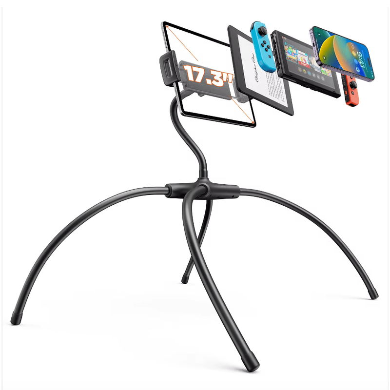 Laptop, Telefoane si Tablete - Laptopuri si accesorii - Accesorii Laptop - Standuri/Coolere notebook - Suport reglabil portabil pentru telefon, tableta, ipad, Nintendo, potrivit pentru dispositive de la 4,7” – 17,3”, Negru - Infinity.ro