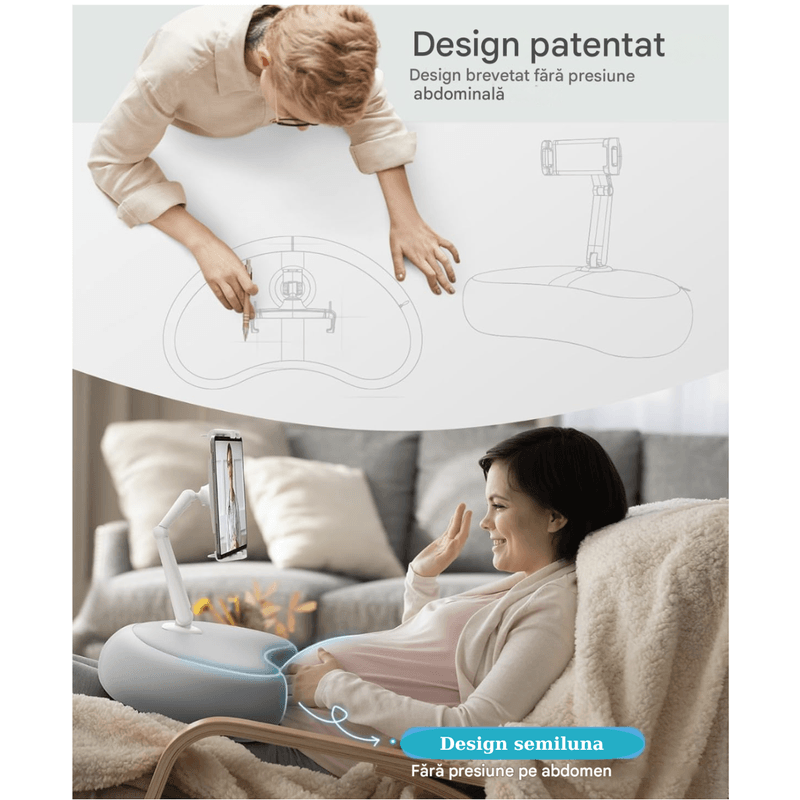 Laptop, Telefoane si Tablete - Laptopuri si accesorii - Accesorii Laptop - Standuri/Coolere notebook - Suport SAIJI KINDLE pentru tableta, monitor portabil, telefon, Nintendo, compatibil cu dispozitive de la 4,5”-15,6” - Infinity.ro