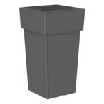 Casa si Gradina - Gradinarit si plante - Plante si ghivece - Plante in ghiveci - Ghiveci plastic, model patrat, culoare gri mat, dimensiuni 33 x 33 x 60cm, capacitate 46l - Infinity.ro