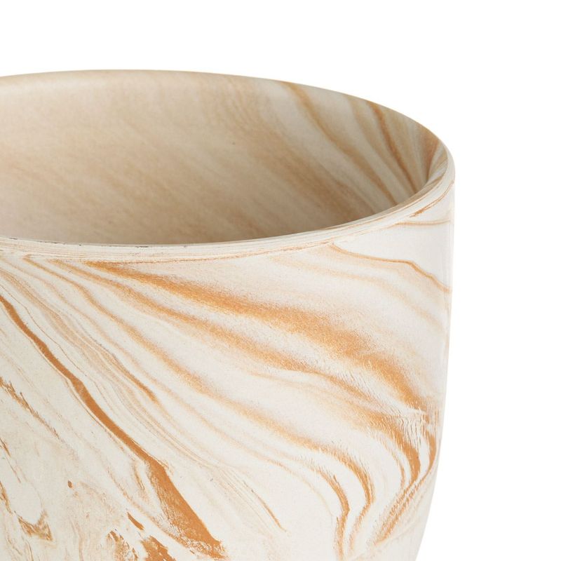 Casa si Gradina - Gradinarit si plante - Plante si ghivece - Ghivece si suporturi - Masca ghiveci ceramica, monocolor, diametru 16.5 cm, inaltime 15 cm, capacitate 2.5 l, ecru, model caramel - Infinity.ro