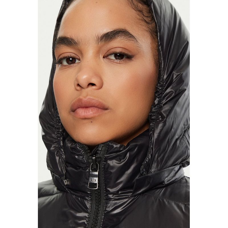 Fashion, accesorii si bijuterii - Femei - Imbracaminte femei - Jachete si geci femei - Geaca dama Armani Exchange XW000228, Negru,  L INTL - Infinity.ro