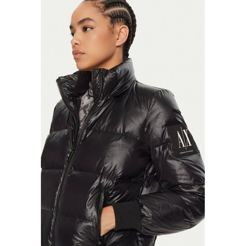 Fashion, accesorii si bijuterii - Femei - Imbracaminte femei - Jachete si geci femei - Geaca dama Armani Exchange XW000228, Negru,  L INTL - Infinity.ro