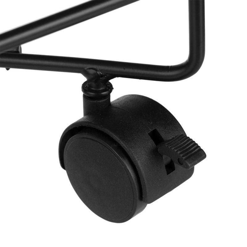 Casa si Gradina - Gradinarit si plante - Plante si ghivece - Ghivece si suporturi - Suport ghiveci cu roti, metalic, negru, 33 x 33 x 10.5cm - Infinity.ro