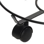Casa si Gradina - Gradinarit si plante - Plante si ghivece - Ghivece si suporturi - Suport ghiveci metalic, rotund cu roti, diametru 35 cm, inaltime 9.5 cm, negru - Infinity.ro