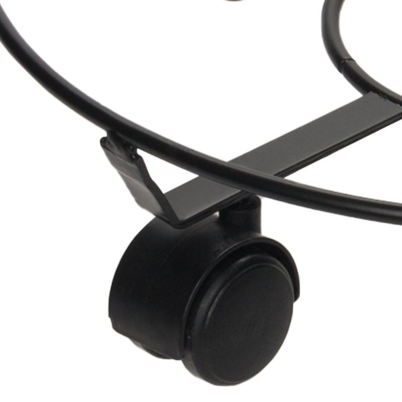 Casa si Gradina - Gradinarit si plante - Plante si ghivece - Ghivece si suporturi - Suport ghiveci metalic, rotund cu roti, diametru 35 cm, inaltime 9.5 cm, negru - Infinity.ro