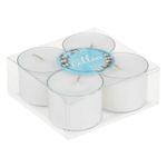 Casa si Gradina - Decoratiuni - Aromaterapie si lumanari - Lumanari si candele - Lumanari pastila, model ocean, set 4 bucati, culoare alb, timp ardere 6 ore - Infinity.ro