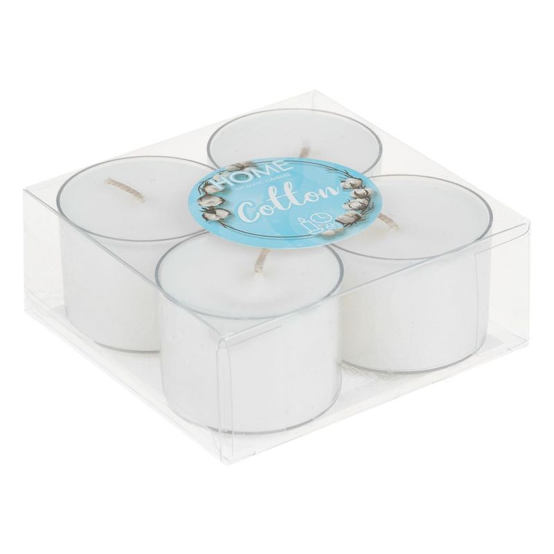 Casa si Gradina - Decoratiuni - Aromaterapie si lumanari - Lumanari si candele - Lumanari pastila, model ocean, set 4 bucati, culoare alb, timp ardere 6 ore - Infinity.ro