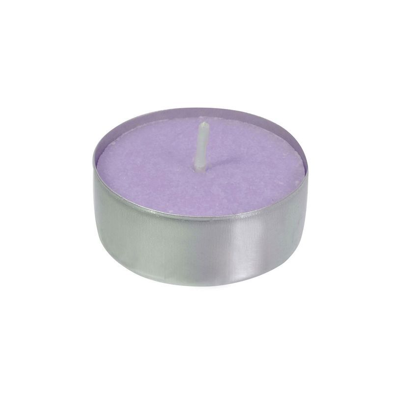 Casa si Gradina - Decoratiuni - Aromaterapie si lumanari - Lumanari si candele - Set lumanari pastila, 25 bucati, aroma lavanda, culoare mov, dimensiuni 3,5 x 1,5cm - Infinity.ro