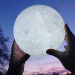 Casa si Gradina - Corpuri si surse de iluminat - Veioze si lampi - Veioze - Veioza moonlight, model suport plastic, diametru 12cm, lumini reglabile - Infinity.ro