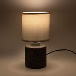 Casa si Gradina - Corpuri si surse de iluminat - Veioze si lampi - Veioze - Veioza ceramica, model baza gri reliefat, abajur gri, 13 x 26cm, cablu 115cm, intrerupator 32cm, bec e14 (max 40w) - Infinity.ro