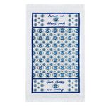 Casa si Gradina - Textile si covoare - Textile baie - Prosoape - Prosop bucatarie, model ochi albastri, bumbac, alb, dimensiuni 60x 35cm - Infinity.ro