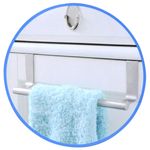 Casa si Gradina - Sanitare - Suporturi si accesorii baie - Suporturi baie - Suport prosop, metalic, 3cm, suspendabil, argintiu - Infinity.ro