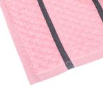 Casa si Gradina - Textile si covoare - Textile baie - Prosoape - Prosop bucatarie waffle, roz cu dungi maro, 60x 35cm, absorbant, 70% bumbac 30% poliester - Infinity.ro