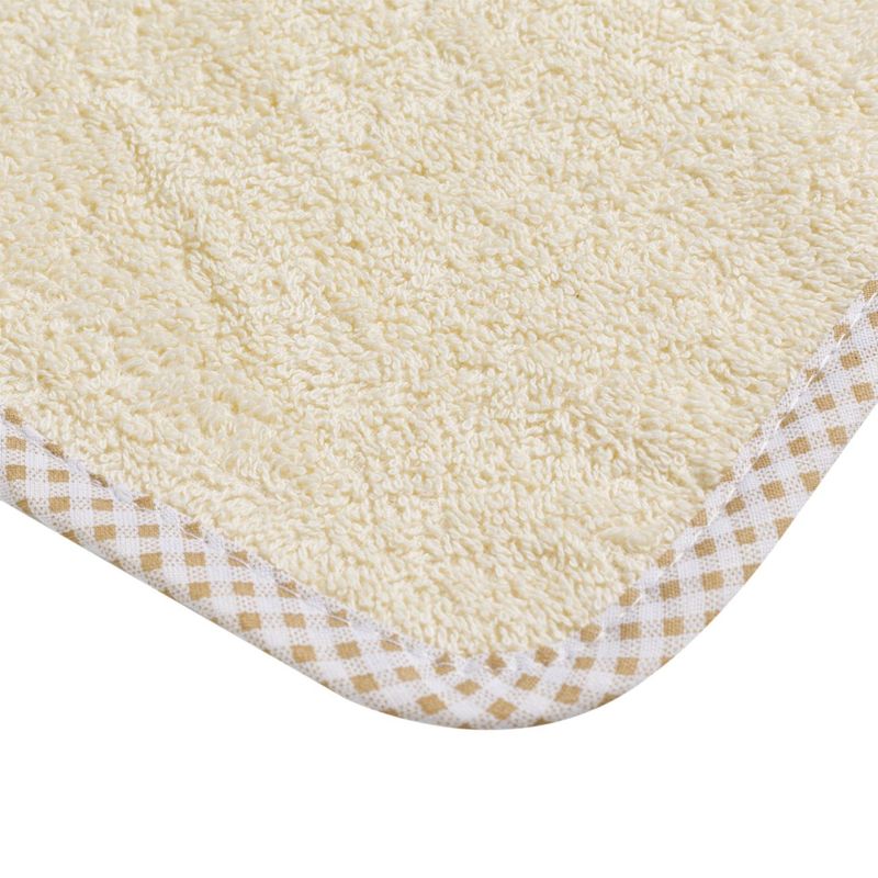 Casa si Gradina - Textile si covoare - Textile baie - Prosoape - Prosop bumbac, margine carouri, bej, 30x 30cm, pentru copii - Infinity.ro