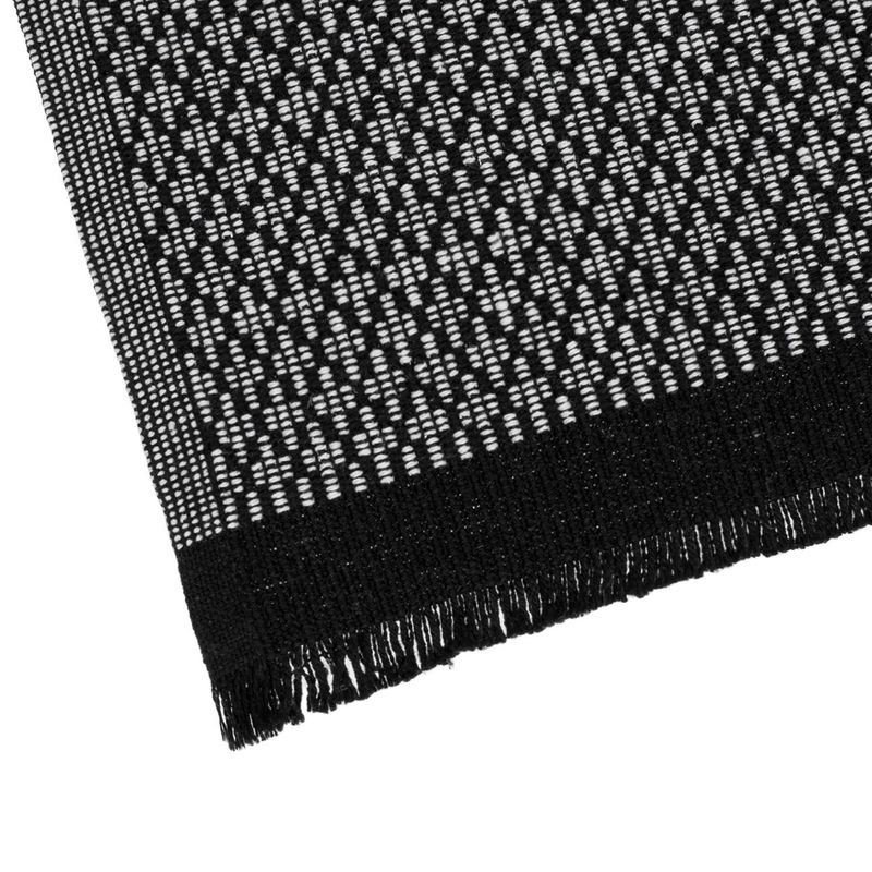 Casa si Gradina - Textile si covoare - Textile bucatarie - Servete si naproane - Suport farfurii, model romburi, bumbac, negru-alb, 42 x 30cm - Infinity.ro