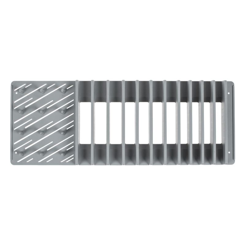Casa si Gradina - Bucatarie si vesela - Organizare si depozitare bucatarie - Scurgator vase - Uscator vase, model compact, 11 pozitii farfurii, laveta uscare inclusa, gri - Infinity.ro