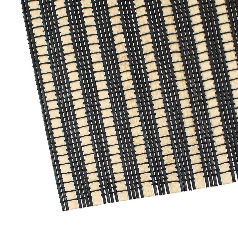 Casa si Gradina - Textile si covoare - Textile bucatarie - Servete si naproane - Suport pentru farfurii, bambus, dungi negru-bej, 45 x 30.5 cm - Infinity.ro