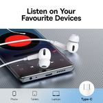 TV, Audio-Video si Foto - Portabile audio - Casti audio - Casti cu Fir Type-C - Baseus Encok C18 (NGCR030102) - Alb - Infinity.ro