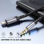 TV, Audio-Video si Foto - Accesorii TV si audio - Cabluri si adaptoare audio - Cablu Adaptor Lightning la Jack - Lito (LA01) - Negru - Infinity.ro