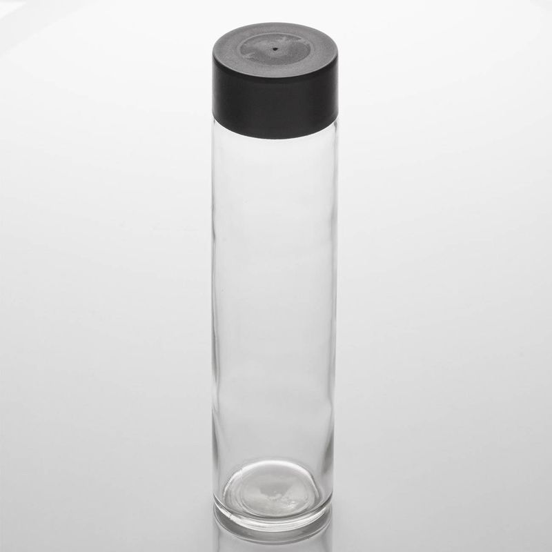 Casa si Gradina - Bucatarie si vesela - Cani si pahare - Sticle - Sticla cilindrica, model negru, capacitate 800ml, transparenta, cu capac filetat - Infinity.ro