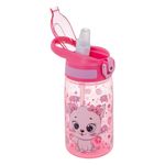 Casa si Gradina - Bucatarie si vesela - Cani si pahare - Sticle - Sticla apa copii, model pisica, mecanism pop-up, capacitate 0,5l, roz - Infinity.ro